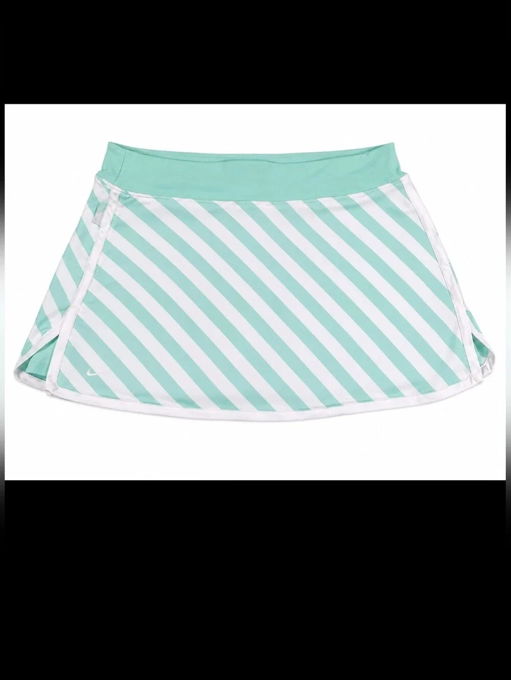 Nike Mint and White Striped Athletic Skort - Women